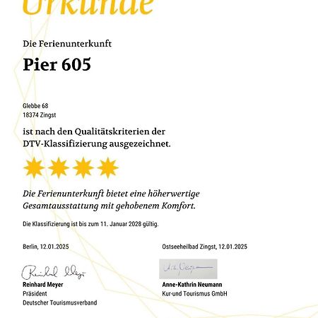 Pier 605 - 4 Sterne - 300M Strand Zentrum - Inkl Power Wlan - 2 Parkplaetze - #Bestpreisgarantie# Zingst Εξωτερικό φωτογραφία